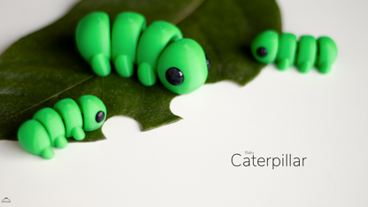 Baby Caterpillar - 3D printed collectible figure by ZOU3D, view 3