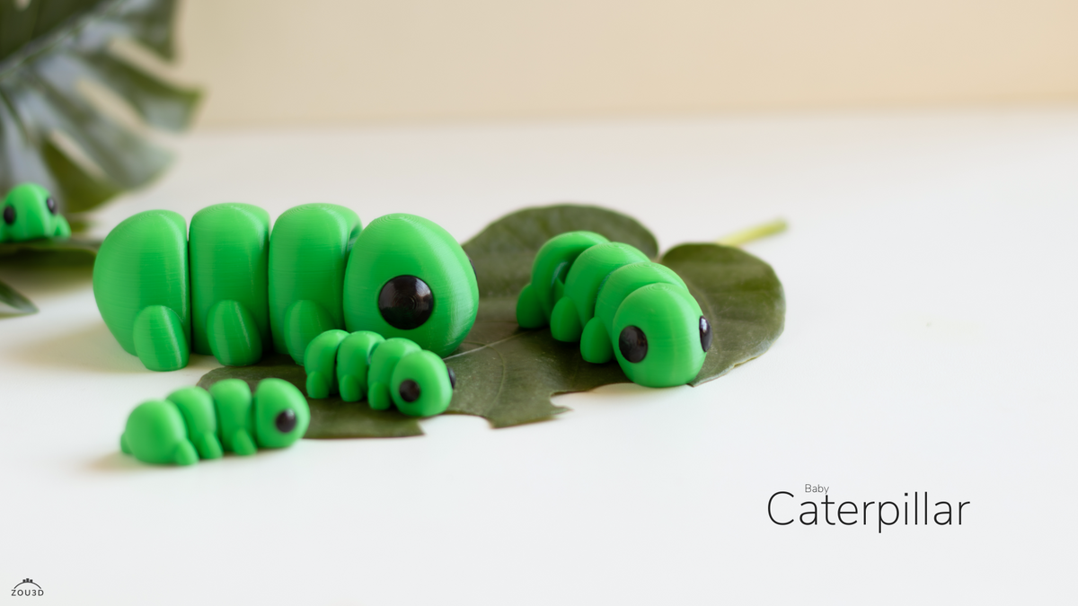 Baby Caterpillar - 3D printed collectible figure by ZOU3D, view 5