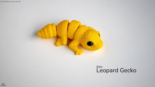 Baby Leopard Gecko - 3D printed collectible figure by ZOU3D, view 2