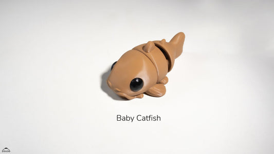 Baby Catfish - 3D printed collectible figure, design by ZOU3D