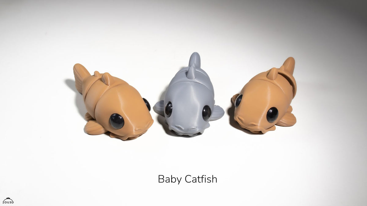 Baby Catfish - 3D printed collectible figure by ZOU3D, view 2