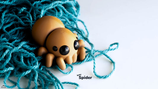 Baby Spider - 3D printed collectible figure, design by ZOU3D