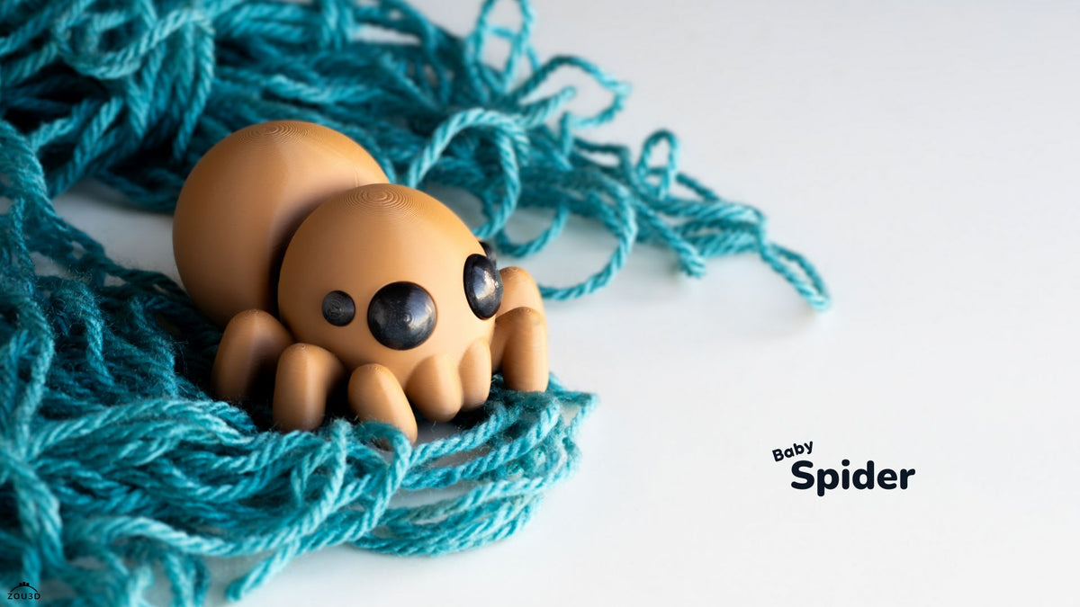 Baby Spider - 3D printed collectible figure by ZOU3D, view 3