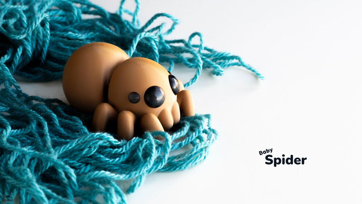 Baby Spider - 3D printed collectible figure by ZOU3D, view 4