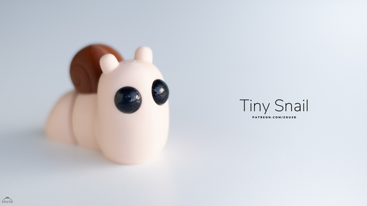 Tiny Snail - 3D printed collectible figure by ZOU3D, view 2