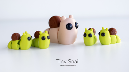 Tiny Snail - 3D printed collectible figure by ZOU3D, view 3
