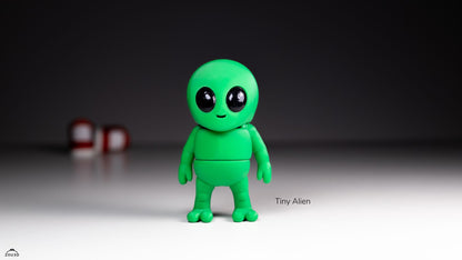 Tiny Alien - 3D printed collectible figure, design by ZOU3D