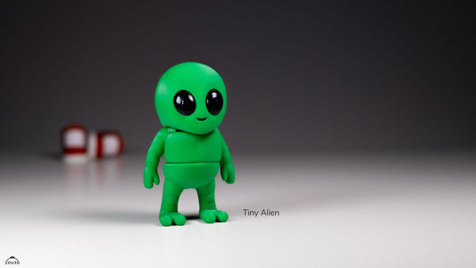 Tiny Alien - 3D printed collectible figure by ZOU3D, view 2