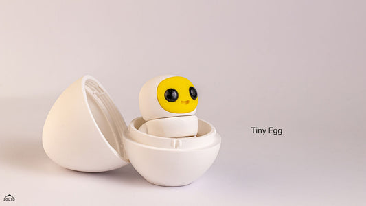 Tiny Egg - 3D printed collectible figure, design by ZOU3D