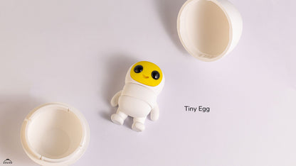 Tiny Egg - 3D printed collectible figure by ZOU3D, view 3