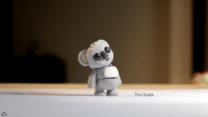 Tiny Koala - 3D printed collectible figure, design by ZOU3D