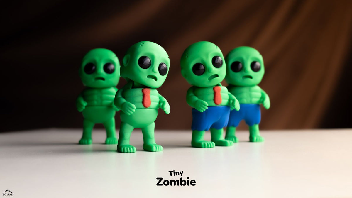 Tiny Zombie - 3D printed collectible figure, design by ZOU3D