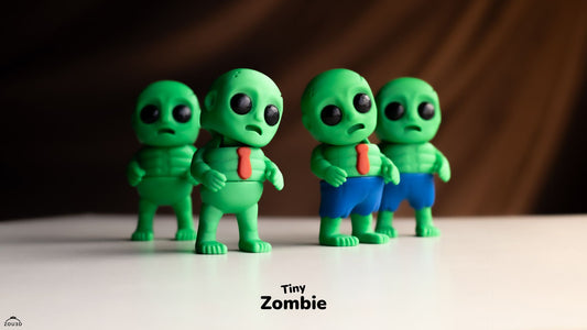 Tiny Zombie - 3D printed collectible figure, design by ZOU3D