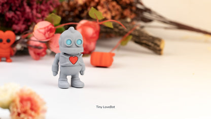 Tiny LoveBot - 3D printed collectible figure by ZOU3D, view 3