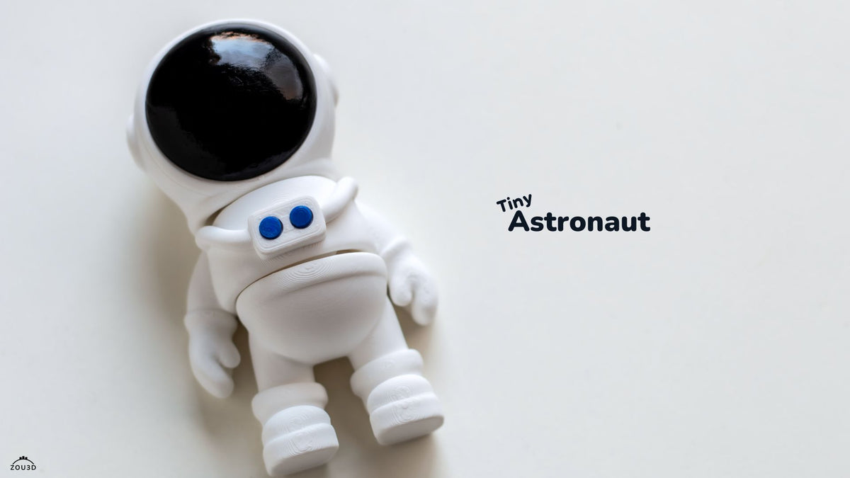 Tiny Astronaut - 3D printed collectible figure by ZOU3D, view 2