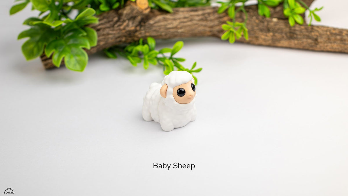 Baby Sheep - 3D printed collectible figure by ZOU3D, view 3