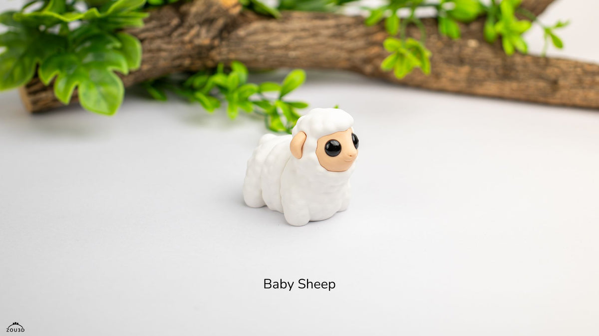 Baby Sheep - 3D printed collectible figure by ZOU3D, view 4