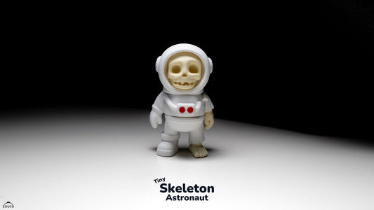 Tiny Skeleton Astronaut - 3D printed collectible figure by ZOU3D, view 2