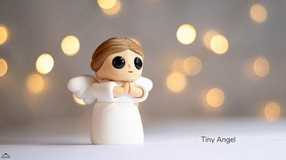 Tiny Angel - 3D printed collectible figure, design by ZOU3D