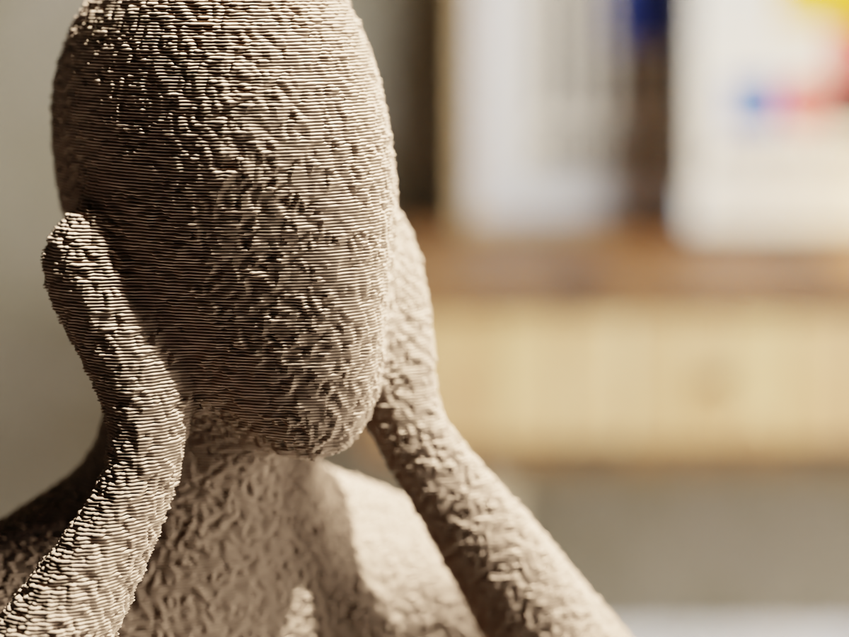 Introspection sculpture shown from another angle.