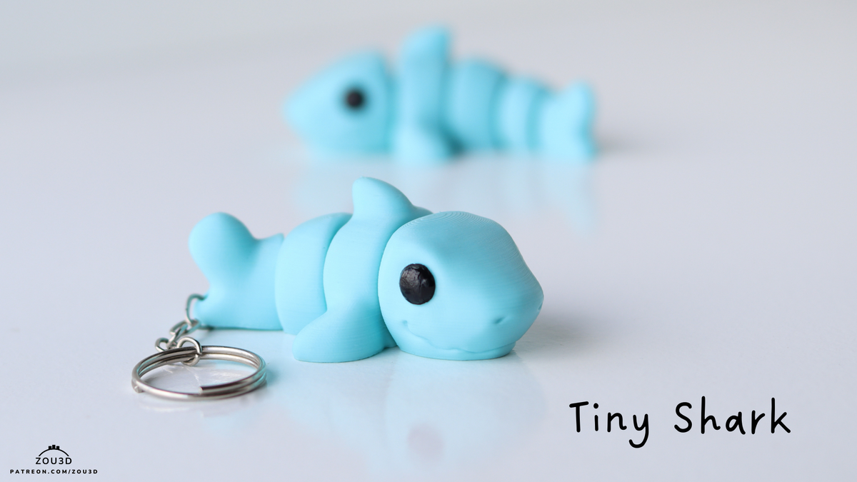 Tiny Baby Shark - 3D printed collectible figure by ZOU3D, view 3