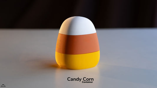 Candy Corn Container - 3D printed collectible figure, design by ZOU3D