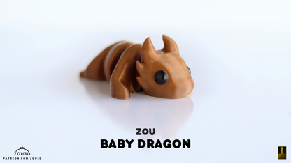 Zou Baby Dragon - 3D printed collectible figure by ZOU3D, view 2