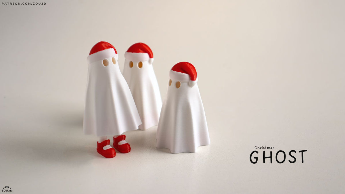 Christmas Zou Ghost - 3D printed collectible figure, design by ZOU3D