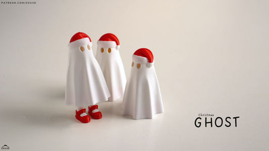 Christmas Zou Ghost - 3D printed collectible figure, design by ZOU3D