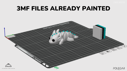 Baby Dragon - 3D printed collectible figure, design by ZOU3D