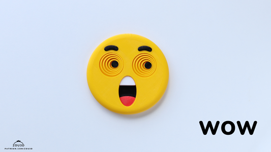 Emoji wow - 3D printed collectible figure by ZOU3D, view 2