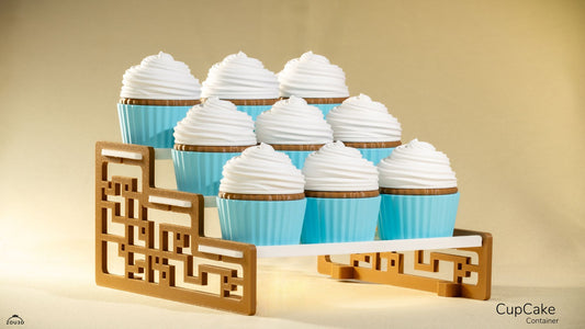 Cupcake Container - 3D printed collectible figure, design by ZOU3D