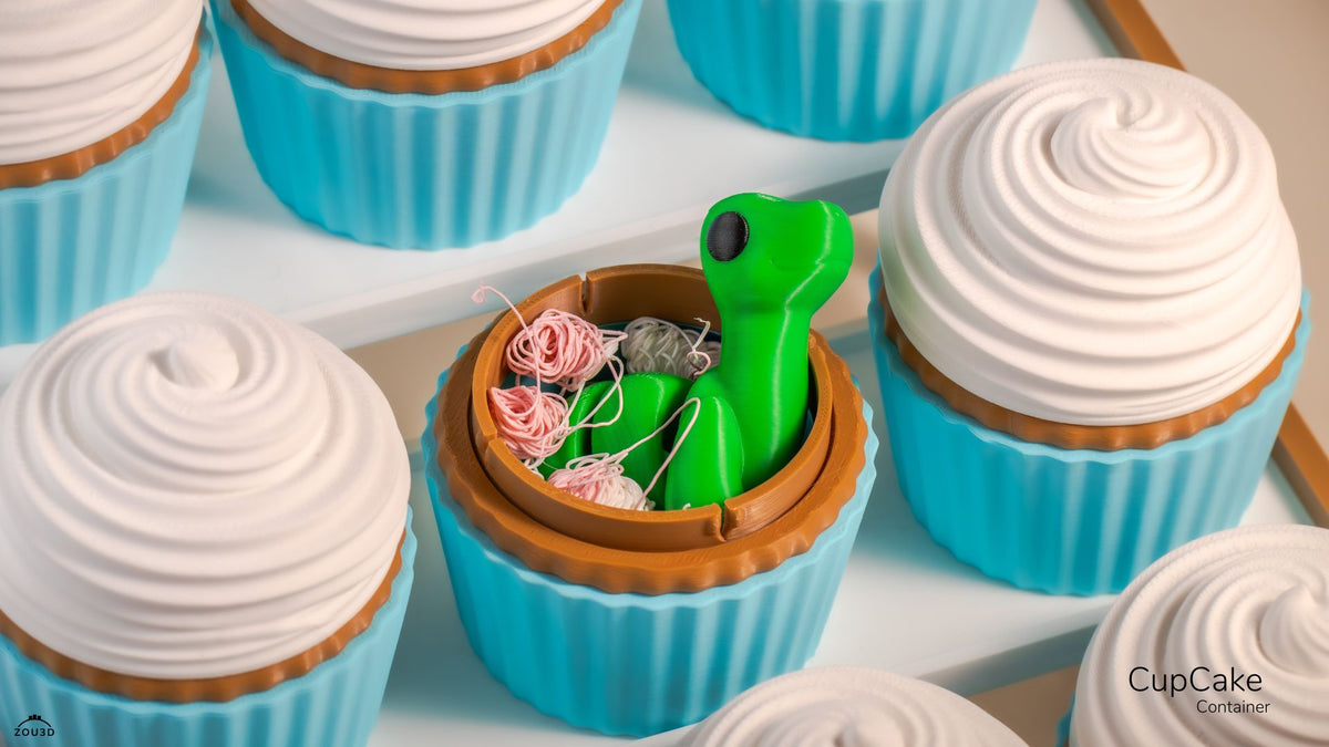 Cupcake Container - 3D printed collectible figure by ZOU3D, view 3