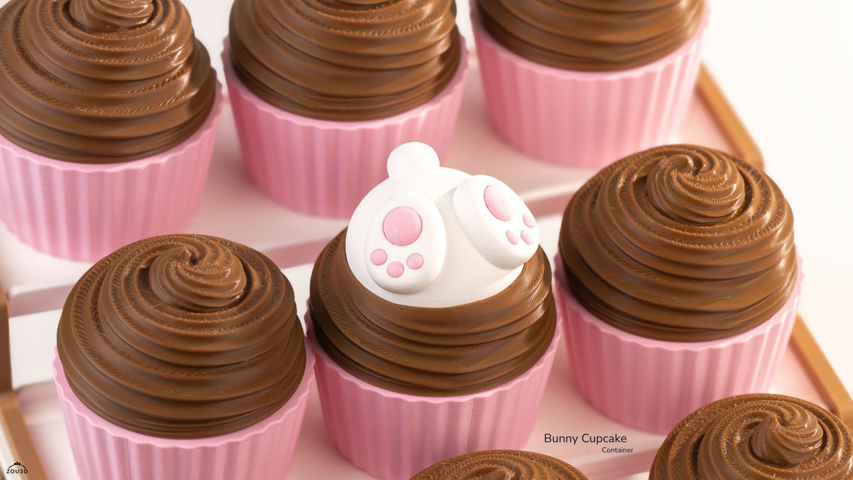 Bunny Cupcake Container - 3D printed collectible figure by ZOU3D, view 5