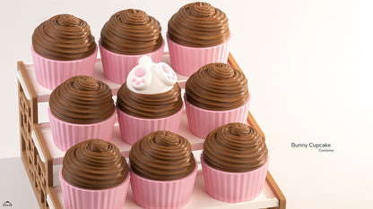 Bunny Cupcake Container - 3D printed collectible figure by ZOU3D, view 6