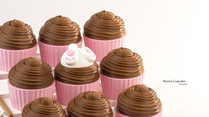 Bunny Cupcake Container - 3D printed collectible figure by ZOU3D, view 7