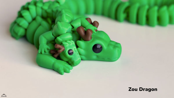 Dragon Figurine - Large 3D Printed Fantasy Dragon Sculpture Desk Decor, Gift for Dragon Lovers
