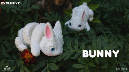 Bunny - 3D printed collectible figure, design by ZOU3D