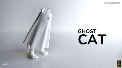 Cat Ghost - 3D printed collectible figure by ZOU3D, view 4