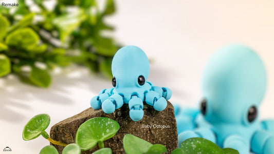 Baby Octopus Remake - 3D printed collectible figure by ZOU3D, view 2