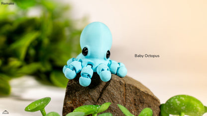 Baby Octopus Remake - 3D printed collectible figure by ZOU3D, view 3