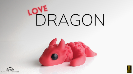Love Dragon - 3D printed collectible figure by ZOU3D, view 2