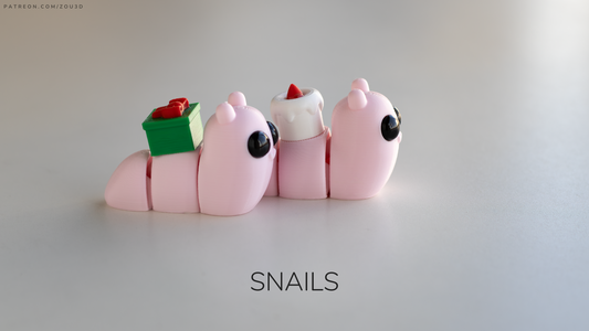 Baby Snail Gift Candle - 3D printed collectible figure, design by ZOU3D