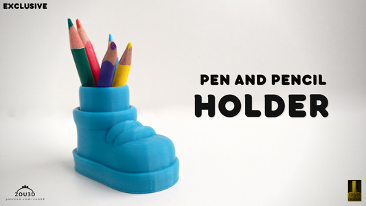 Shoe Pencil Holder - 3D printed collectible figure, design by ZOU3D