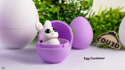 Egg Container - 3D printed collectible figure by ZOU3D, view 2