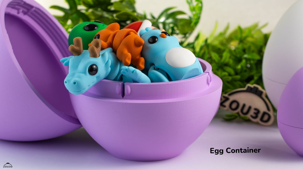 Egg Container - 3D printed collectible figure by ZOU3D, view 3
