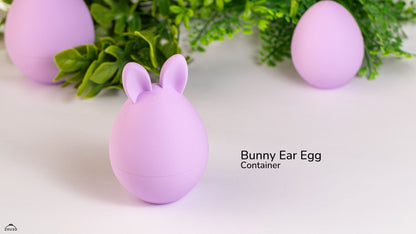Bunny Ear Egg Container - 3D printed collectible figure by ZOU3D, view 2