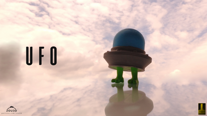 Zou UFO - Space Baby Figures 5-Piece Set, 3D printed by SquigglePrintz, design by ZOU3D