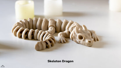 Skeleton Dragon - 3D printed collectible figure, design by ZOU3D
