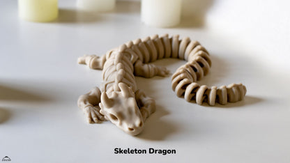 Skeleton Dragon - 3D printed collectible figure by ZOU3D, view 2